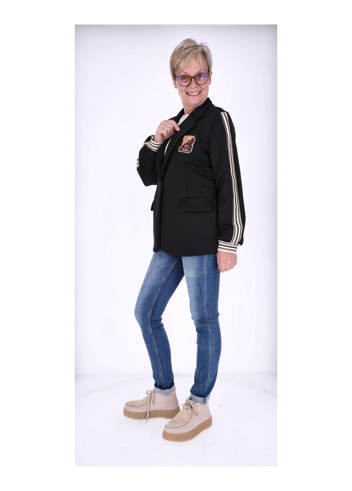 Sweat Blazer Damen Galonstreifen