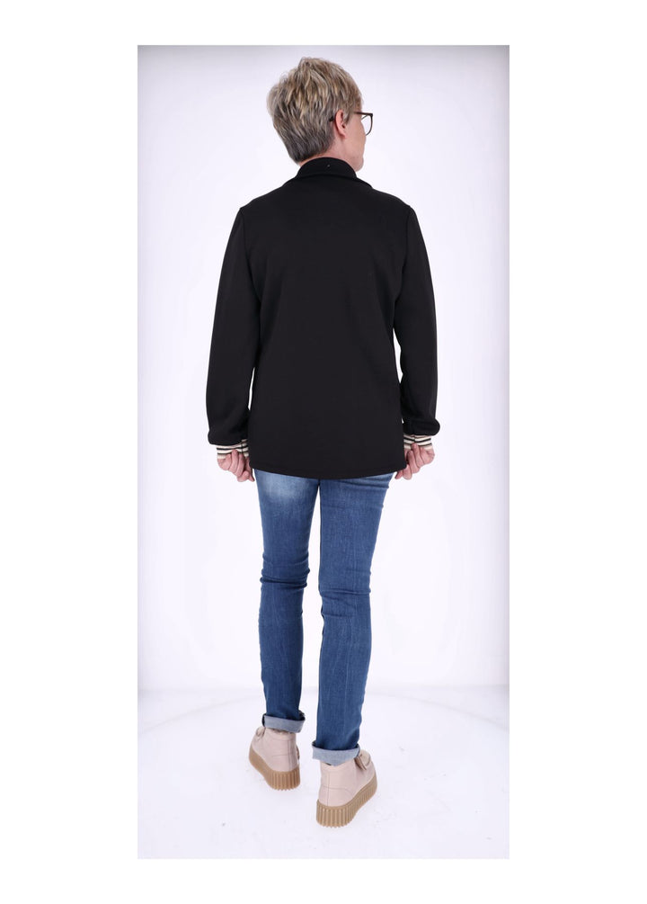 Sweat Blazer Damen Galonstreifen