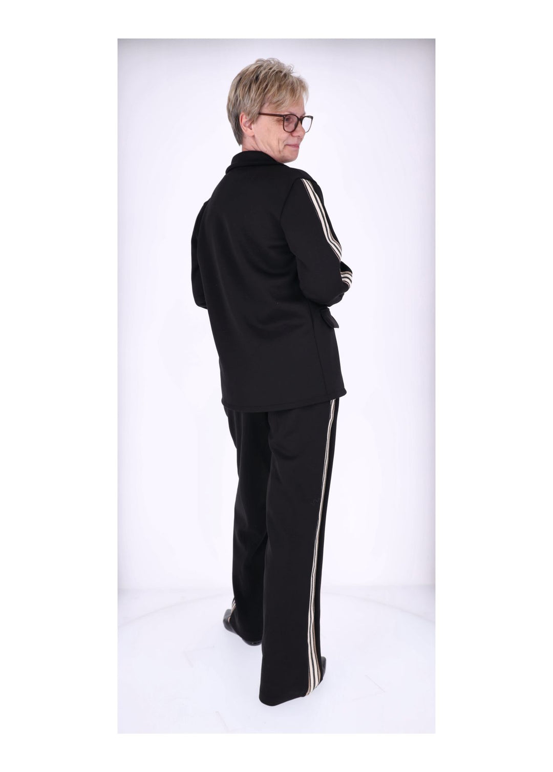 Sweat Blazer Damen Galonstreifen