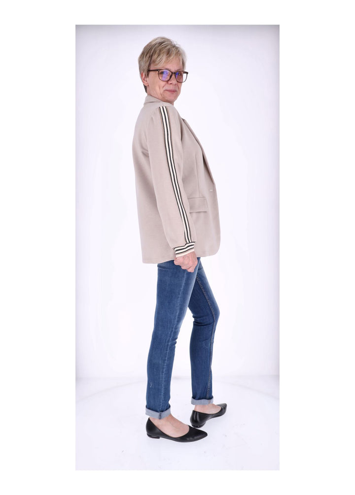 Sweat Blazer Damen Galonstreifen