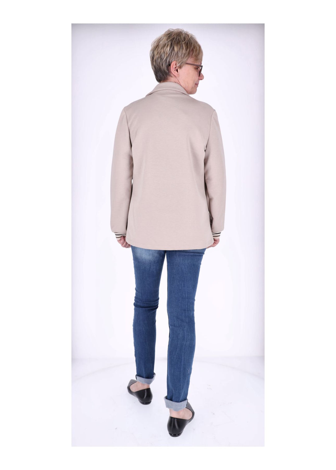 Sweat Blazer Damen Galonstreifen