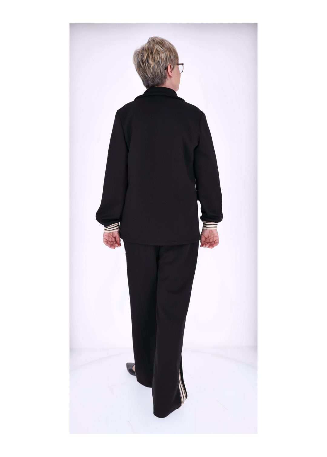 Sweat Blazer Damen Galonstreifen