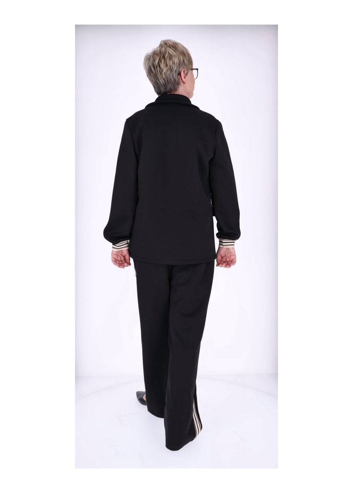 Sweat Blazer Damen Galonstreifen