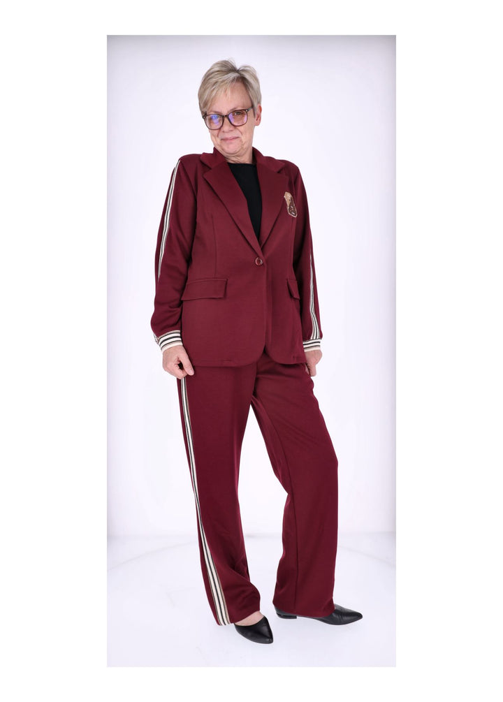 Sweat Blazer Damen Galonstreifen