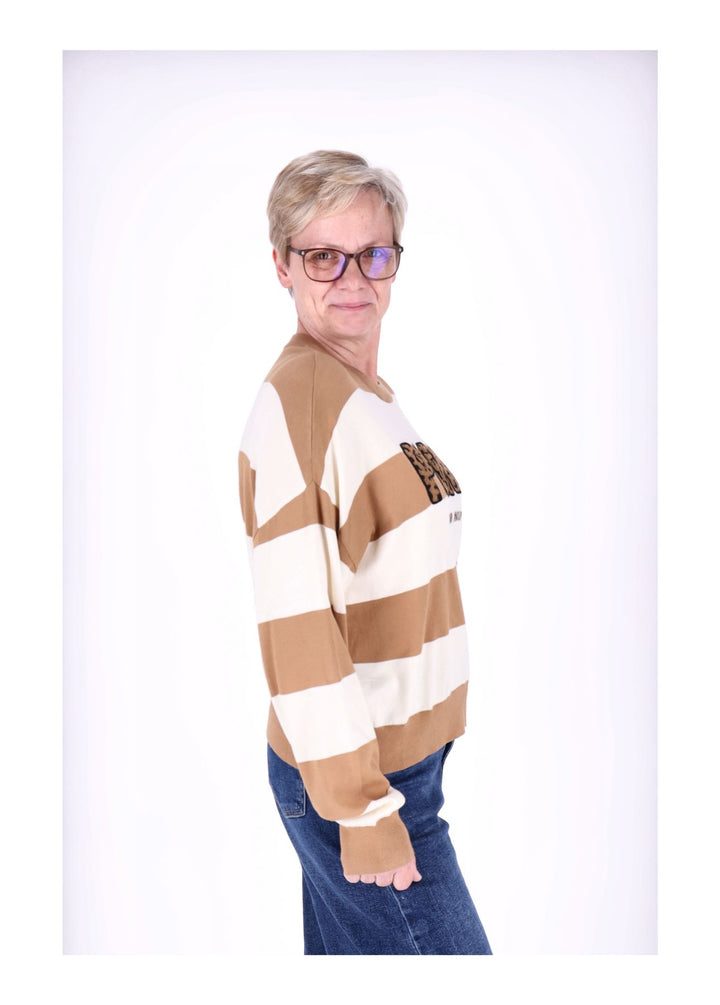 Strickpullover Damen Ringel Paris