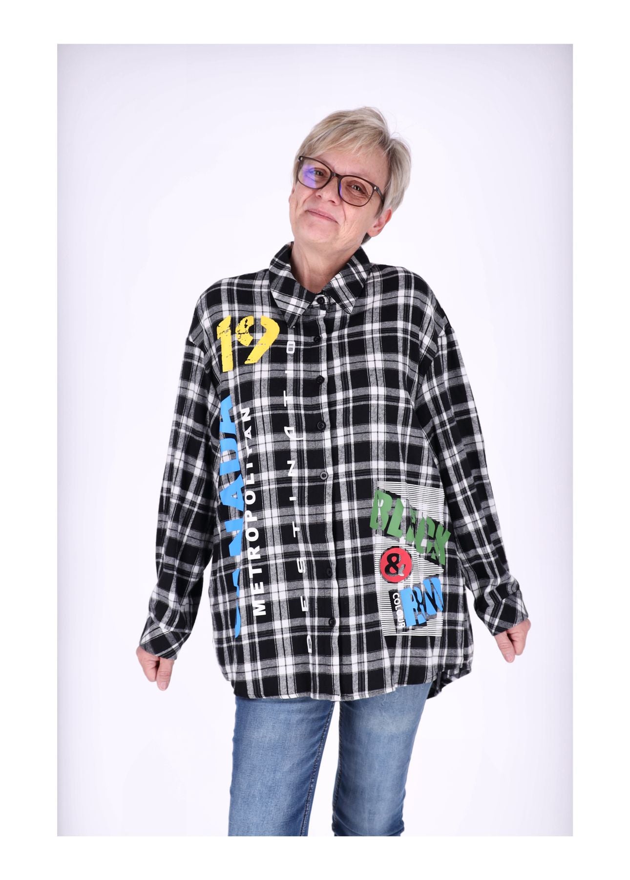 Flanellbluse Damen Karo