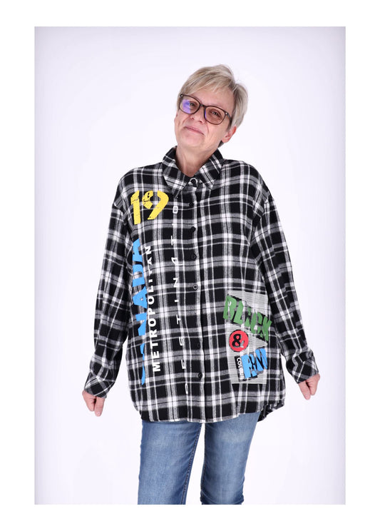 Flanellbluse Damen Karo