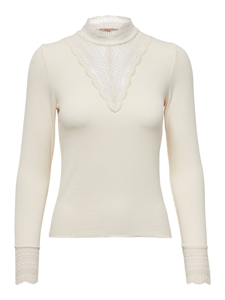 Damen ONLTILDE L/S HIGH NECK LACE TOP JRS