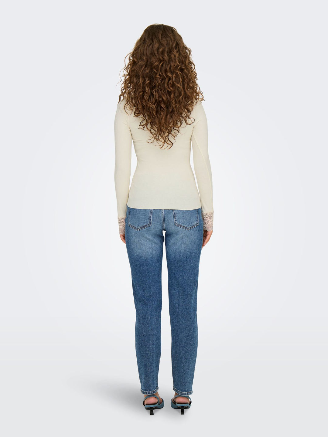Damen ONLTILDE L/S HIGH NECK LACE TOP JRS
