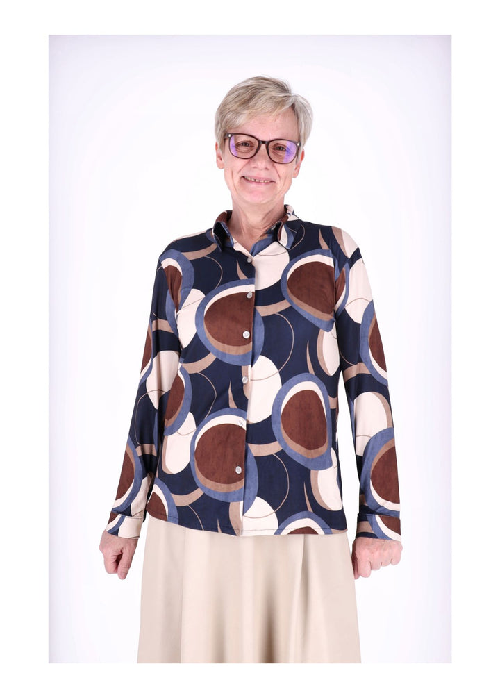 Bluse AOP Kreise