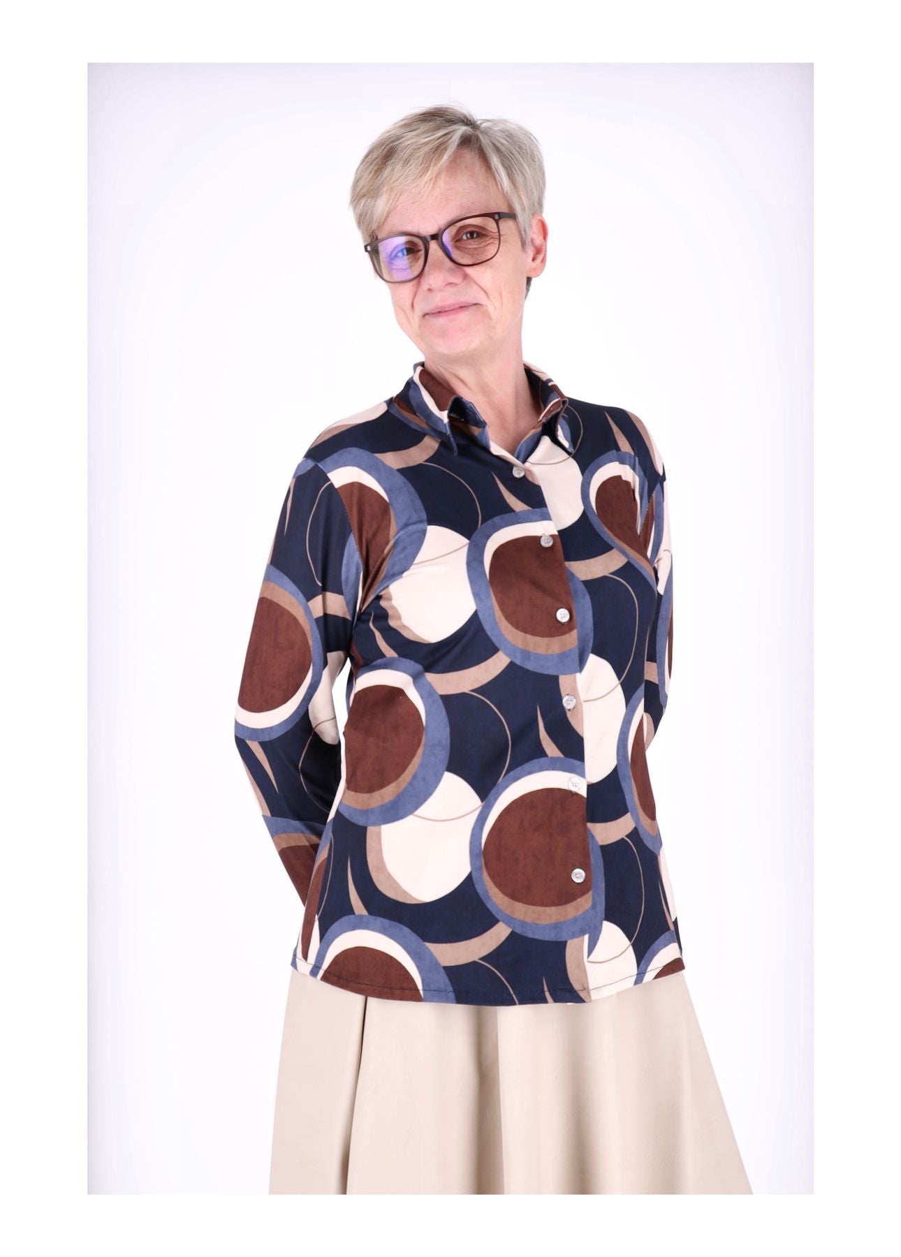 Bluse AOP Kreise