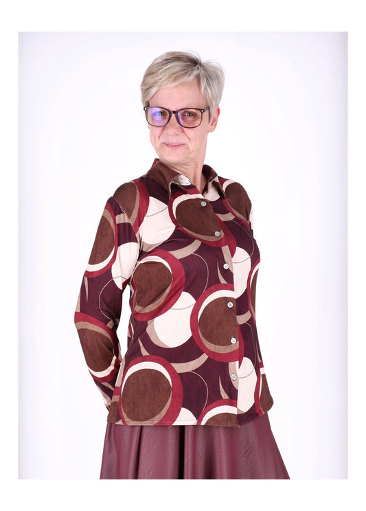 Bluse AOP Kreise