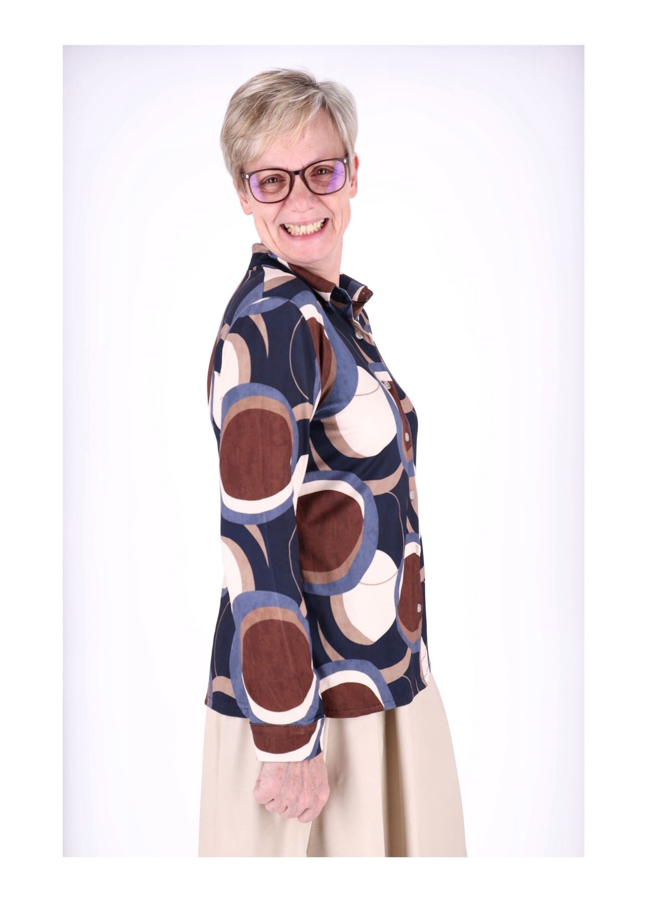 Bluse AOP Kreise