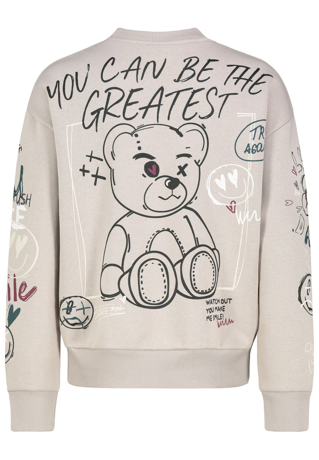 Damen DOB Sweat, langarm, Rundhals mit Ri