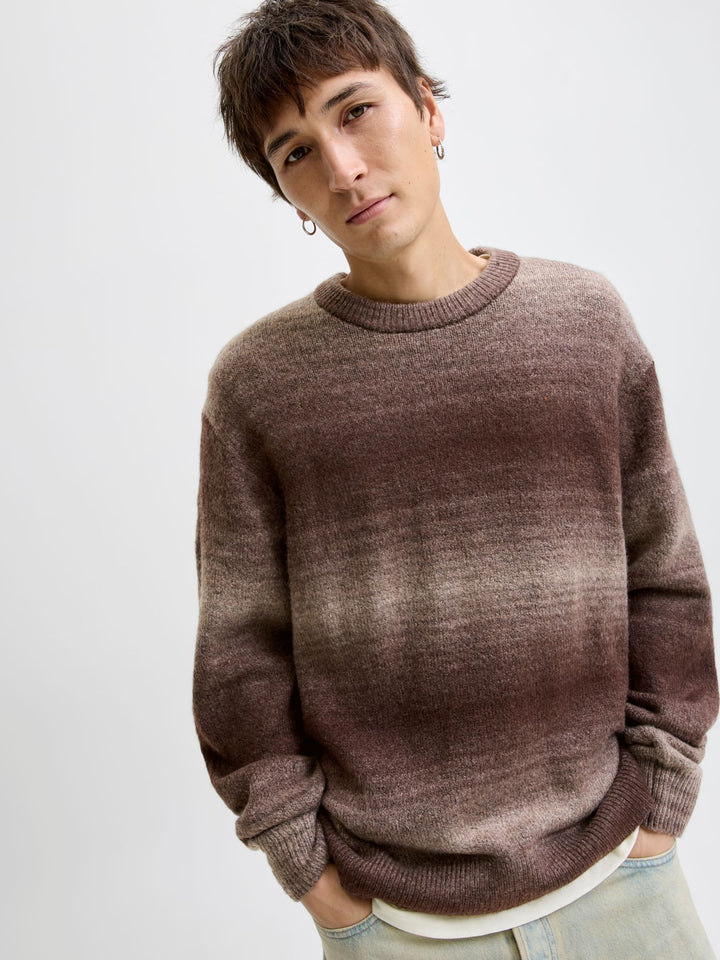 Herren JORMEADOWS KNIT SPACE DYE CREW NECK