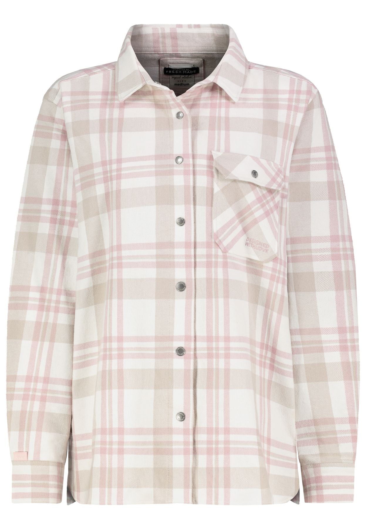 Damen DOB brushed twill Karohemdbluse, Br