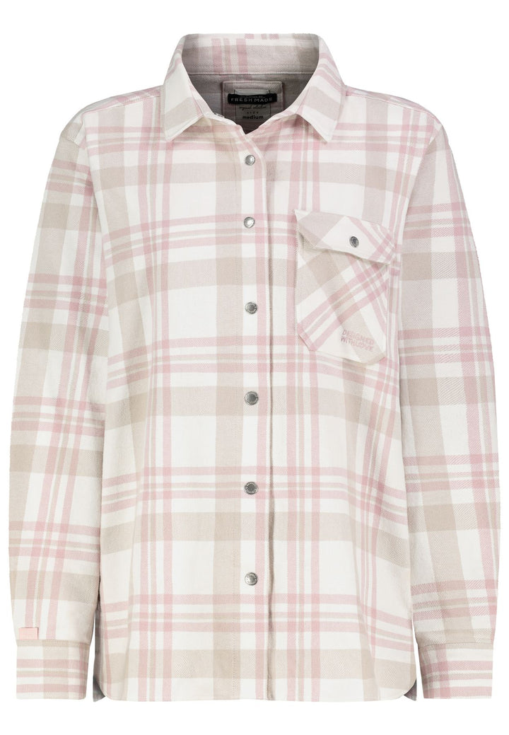 Damen DOB brushed twill Karohemdbluse, Br