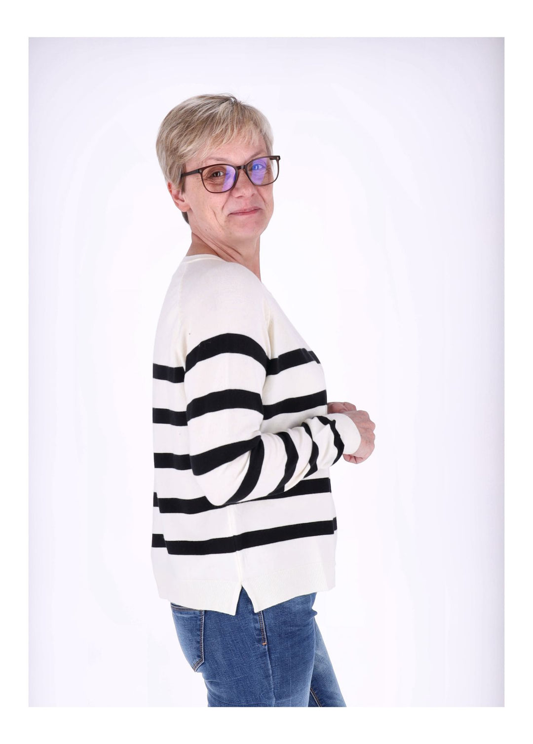 Strickpullover Damen Ringel