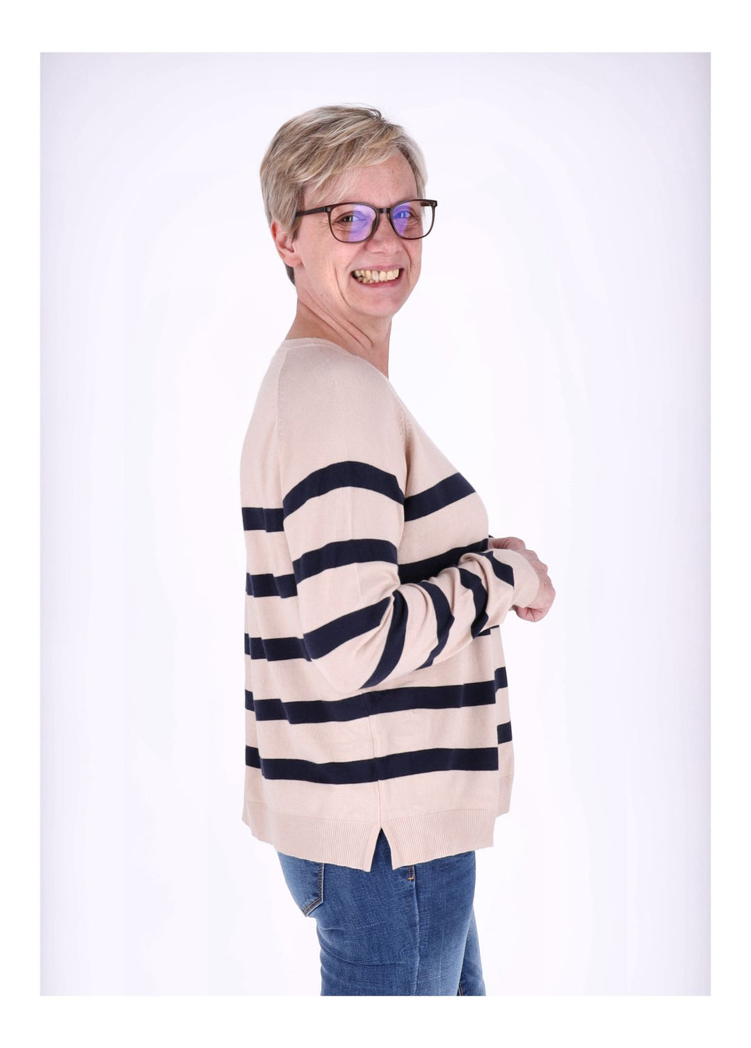 Strickpullover Damen Ringel