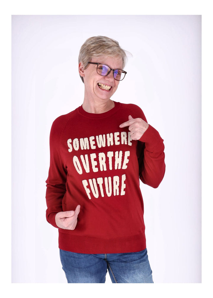 Strickpullover Damen Text