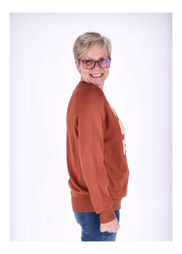 Strickpullover Damen Text