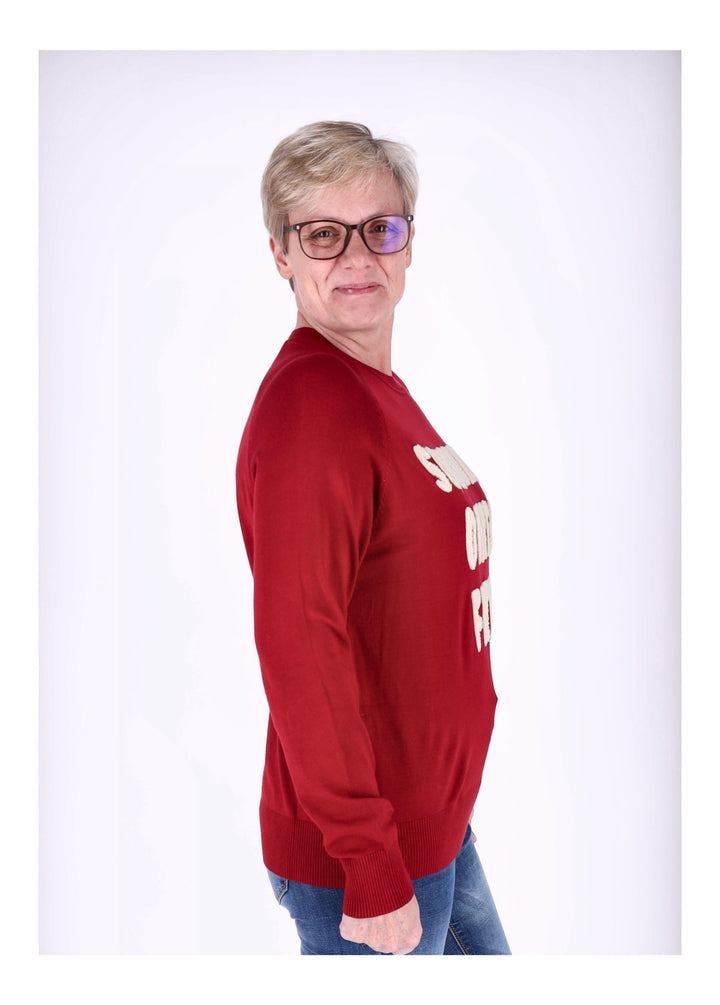 Strickpullover Damen Text