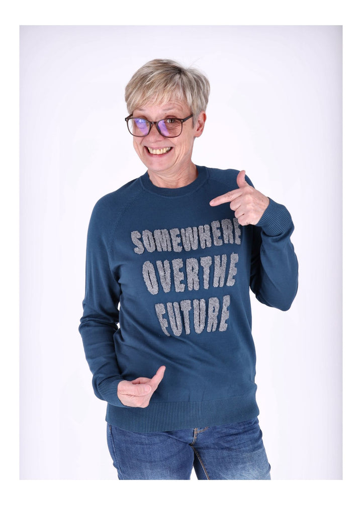 Strickpullover Damen Text