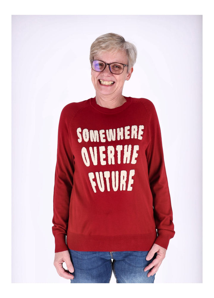 Strickpullover Damen Text