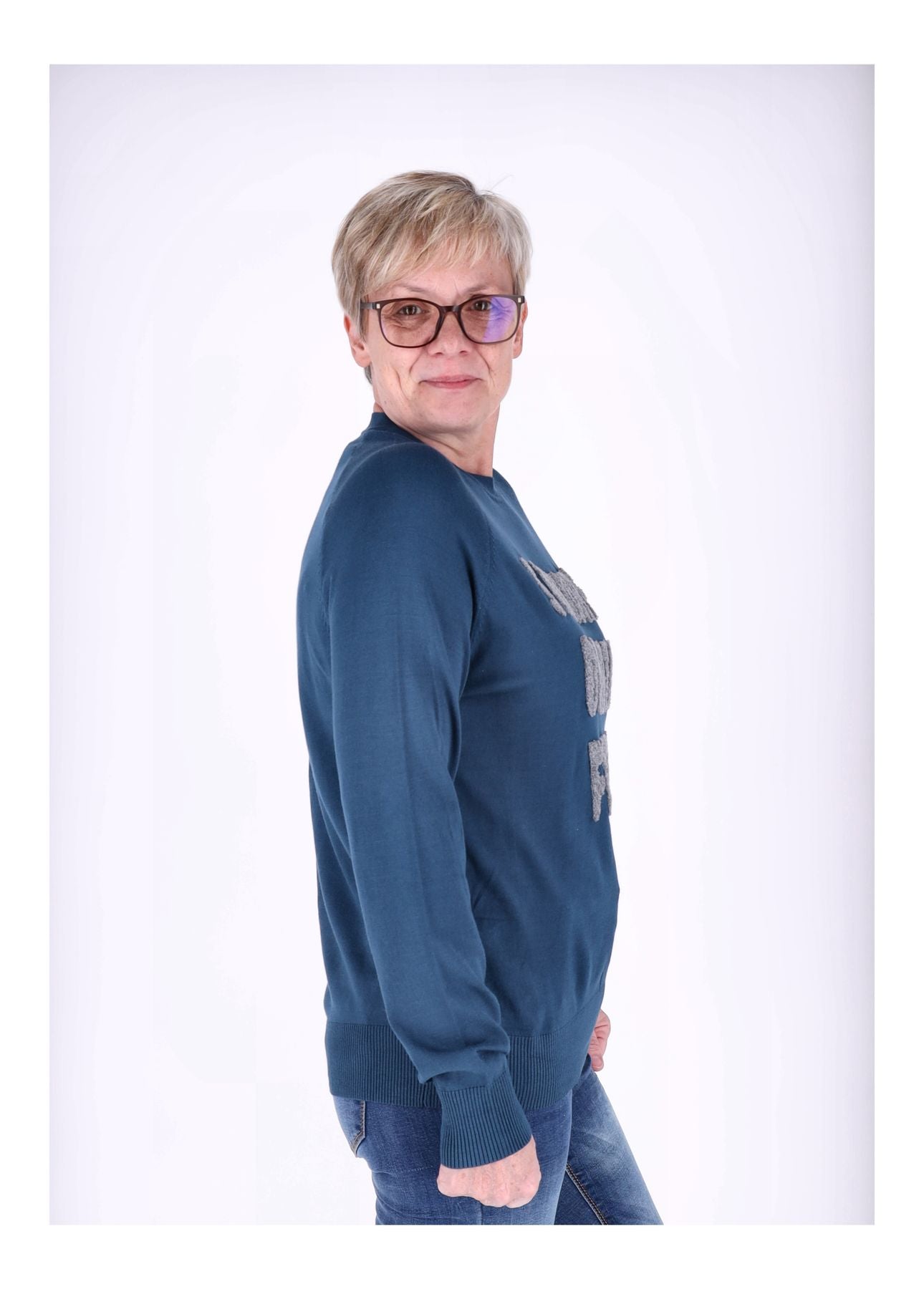Strickpullover Damen Text