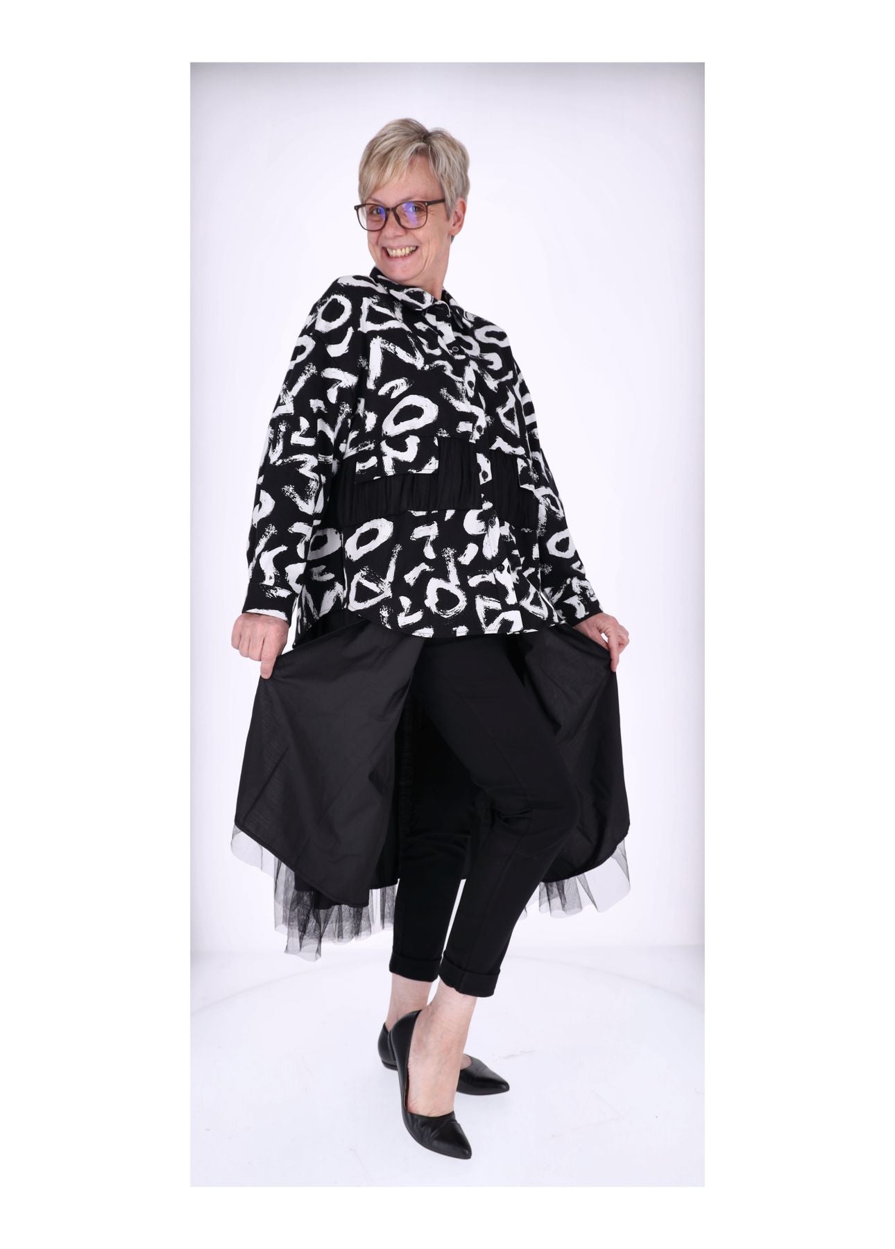 Kleid Materialmix