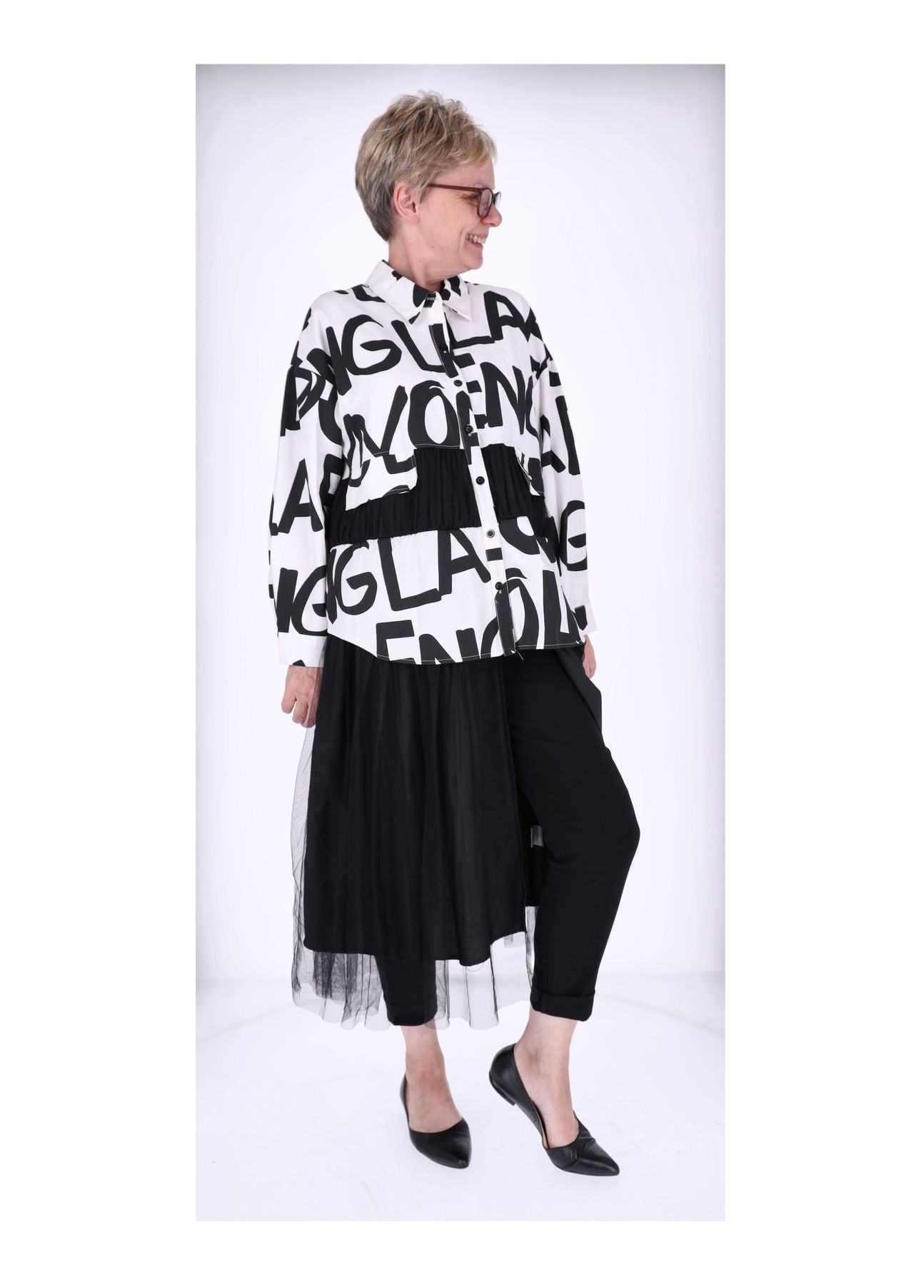 Kleid Materialmix