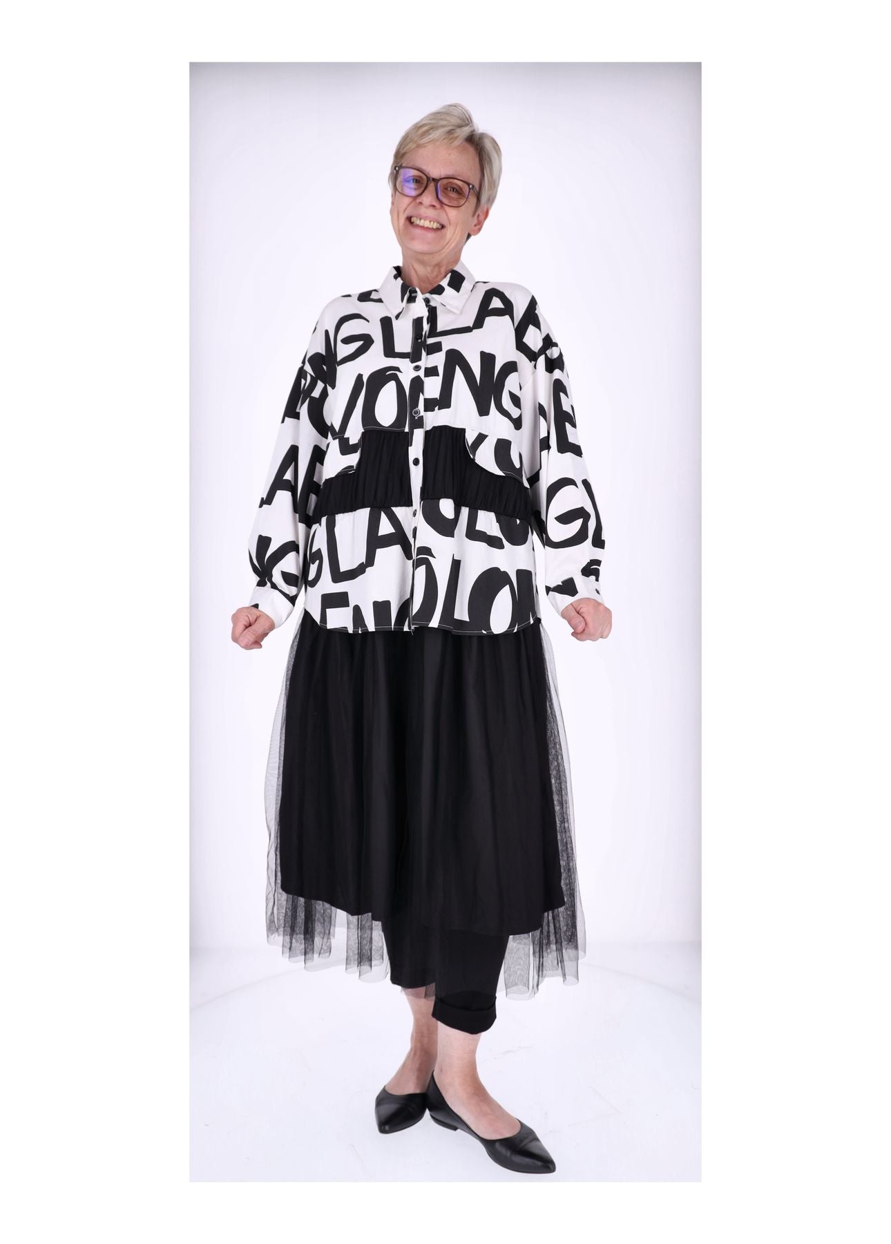 Kleid Materialmix