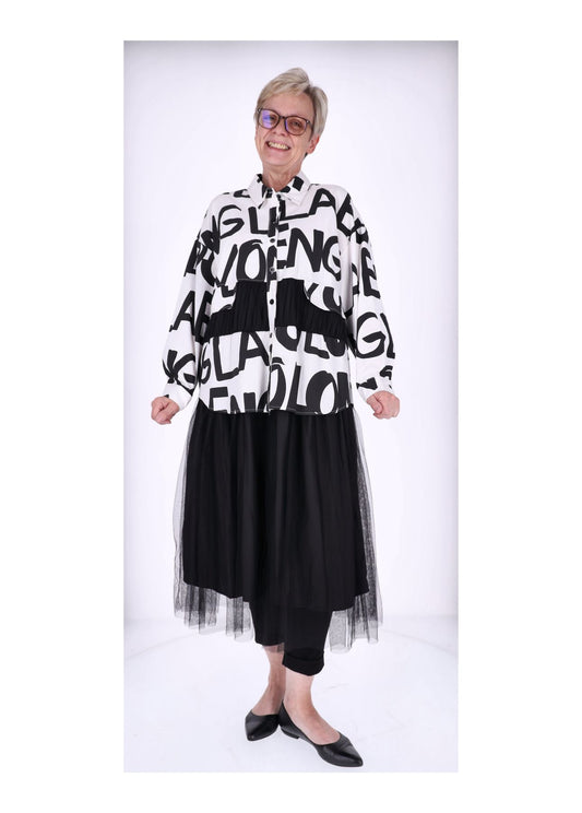Kleid Materialmix