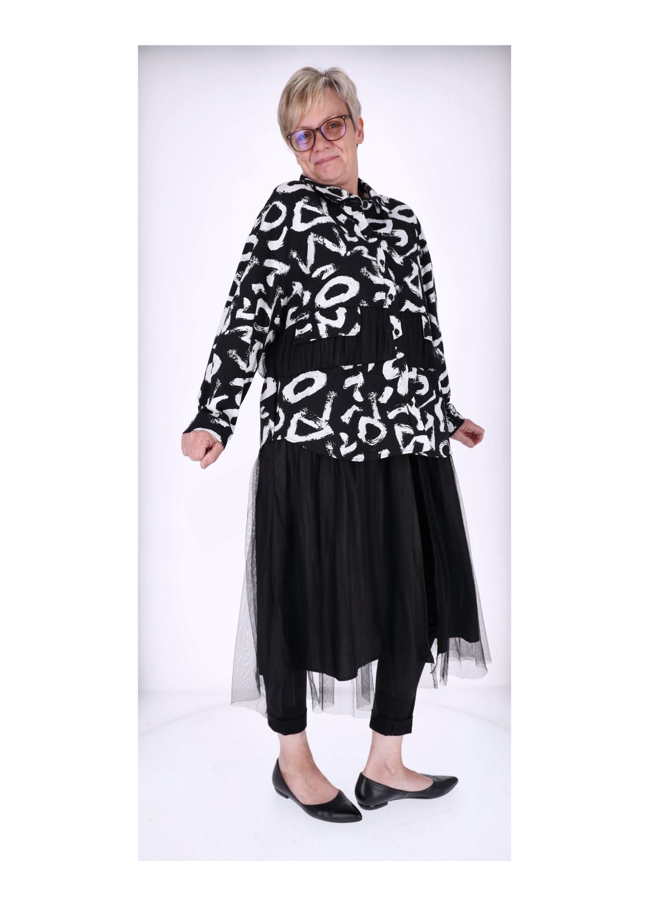 Kleid Materialmix