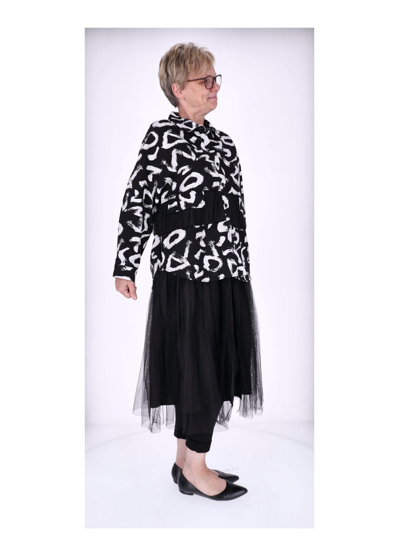 Kleid Materialmix