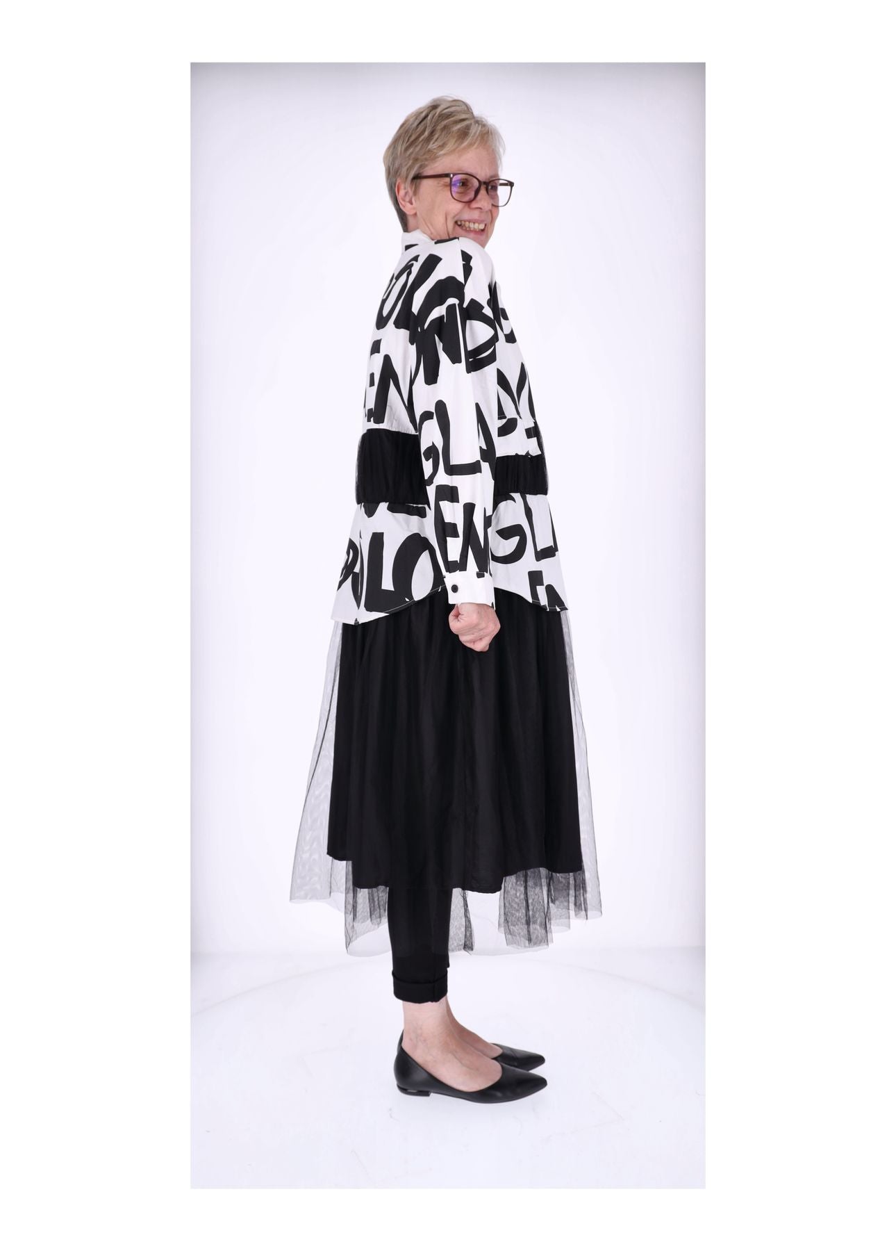 Kleid Materialmix