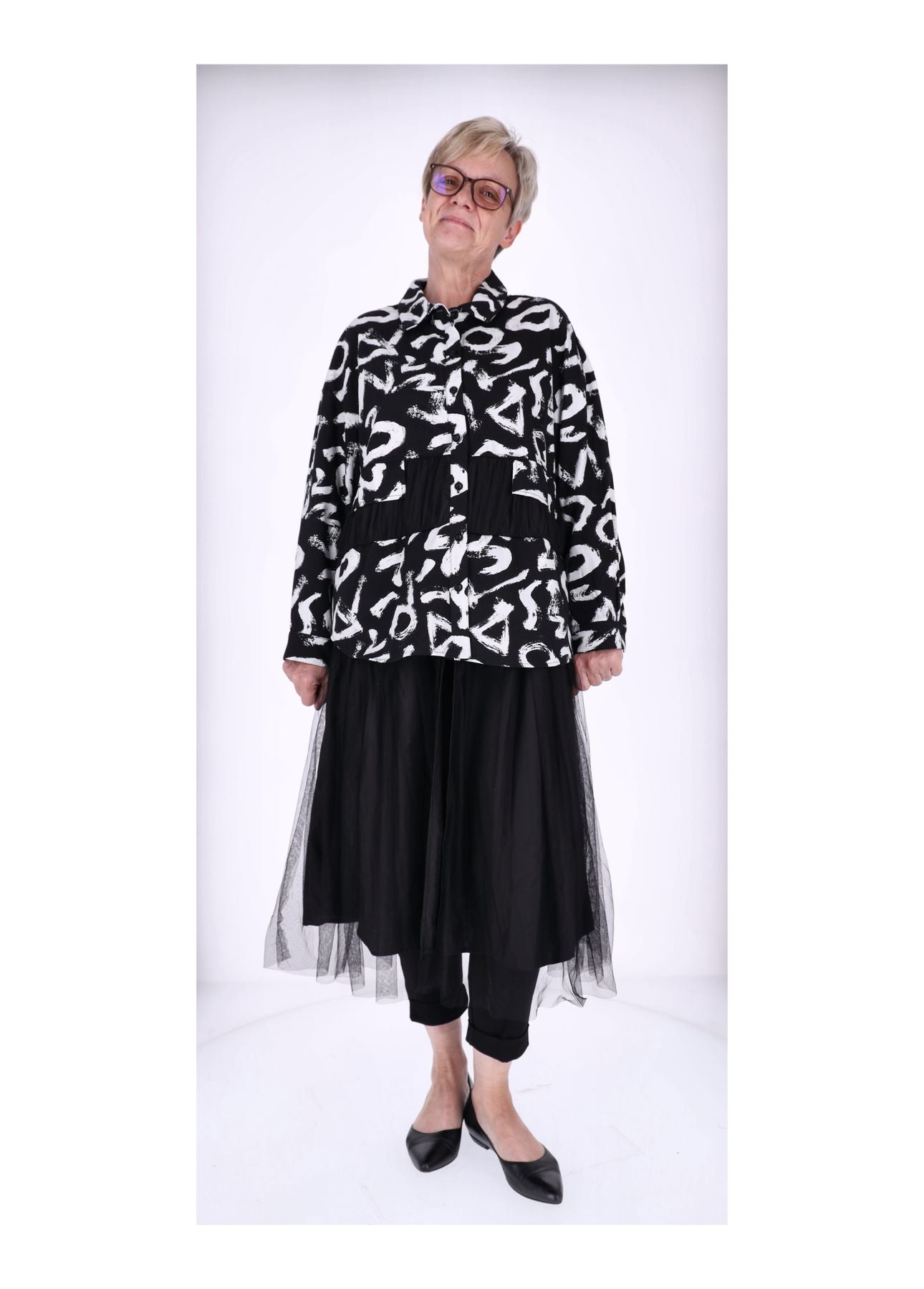 Kleid Materialmix