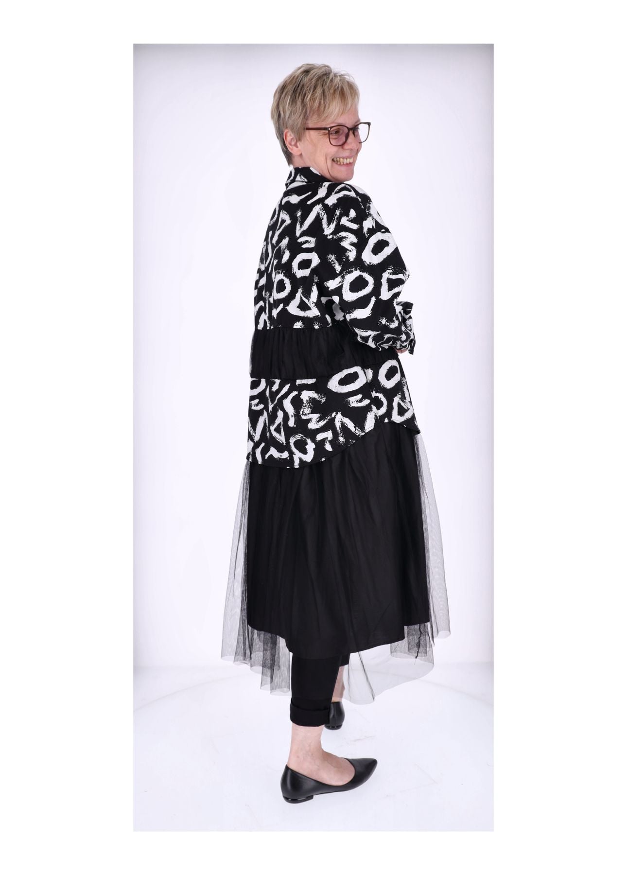 Kleid Materialmix