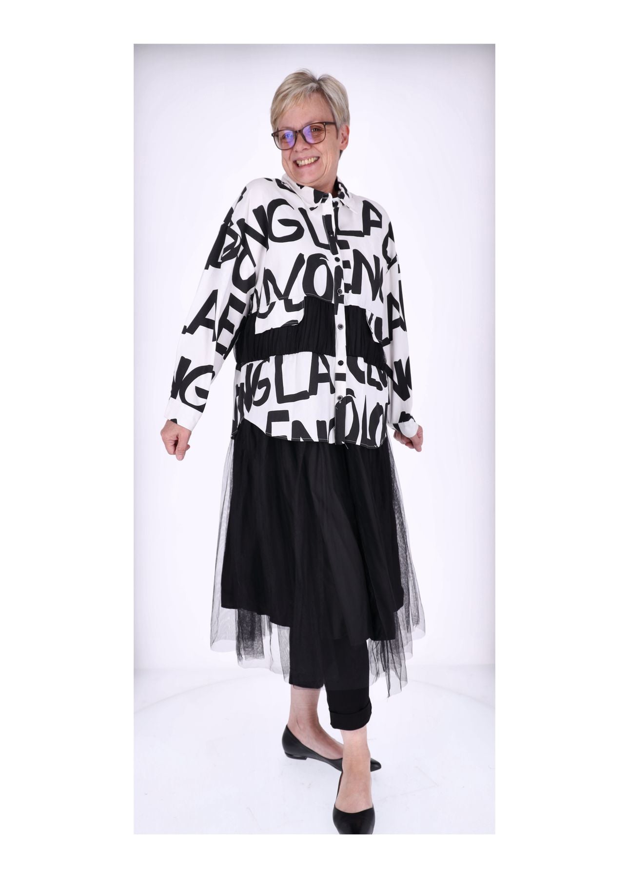 Kleid Materialmix