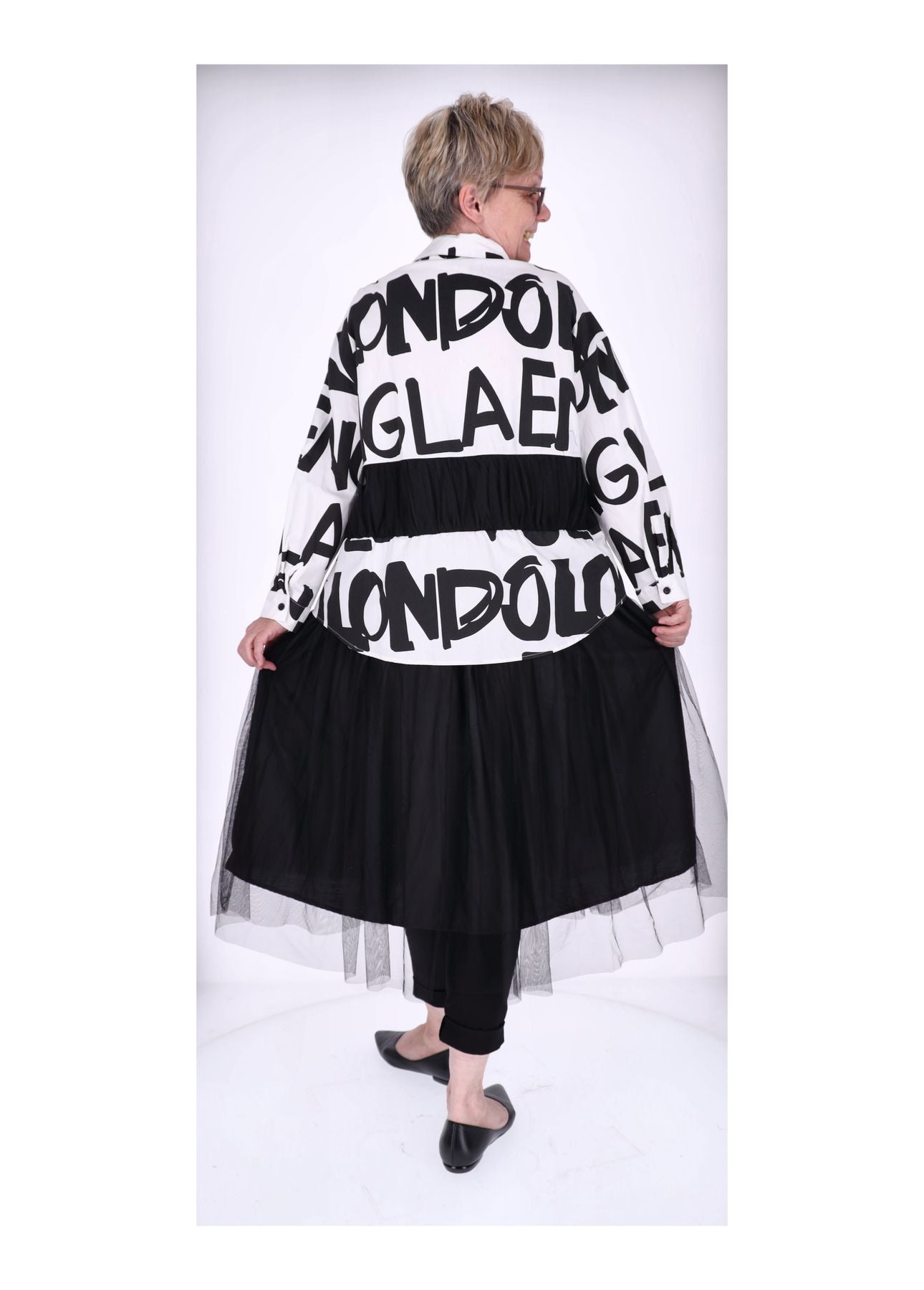 Kleid Materialmix