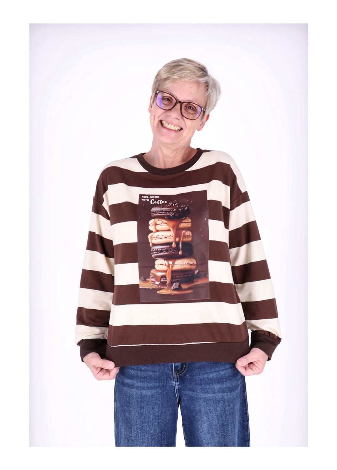 Sweatshirt Damen Ringel