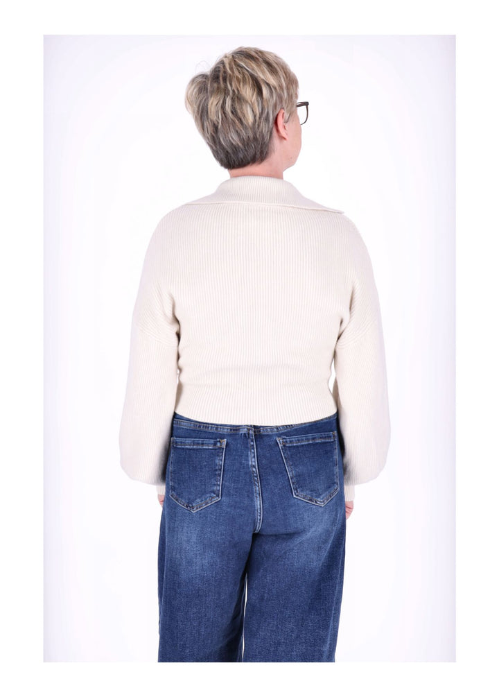 Strickpullover Damen Polokragen