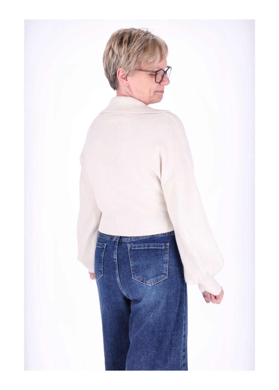 Strickpullover Damen Polokragen