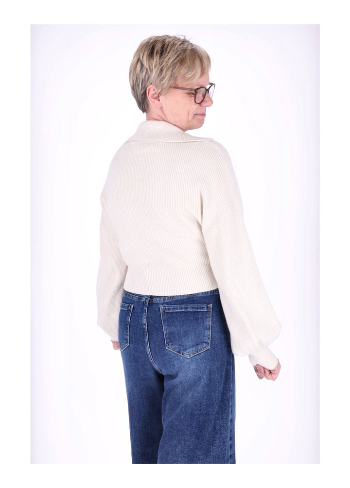 Strickpullover Damen Polokragen