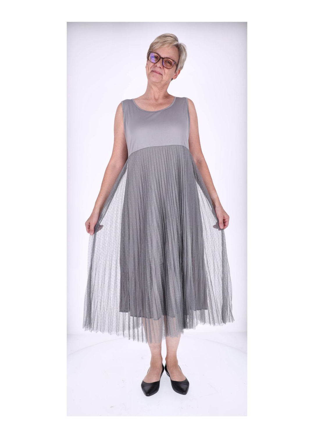 Kleid mit Rollkragen Pullover