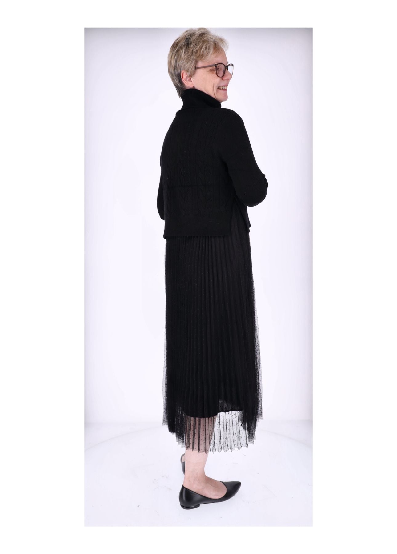 Kleid mit Rollkragen Pullover