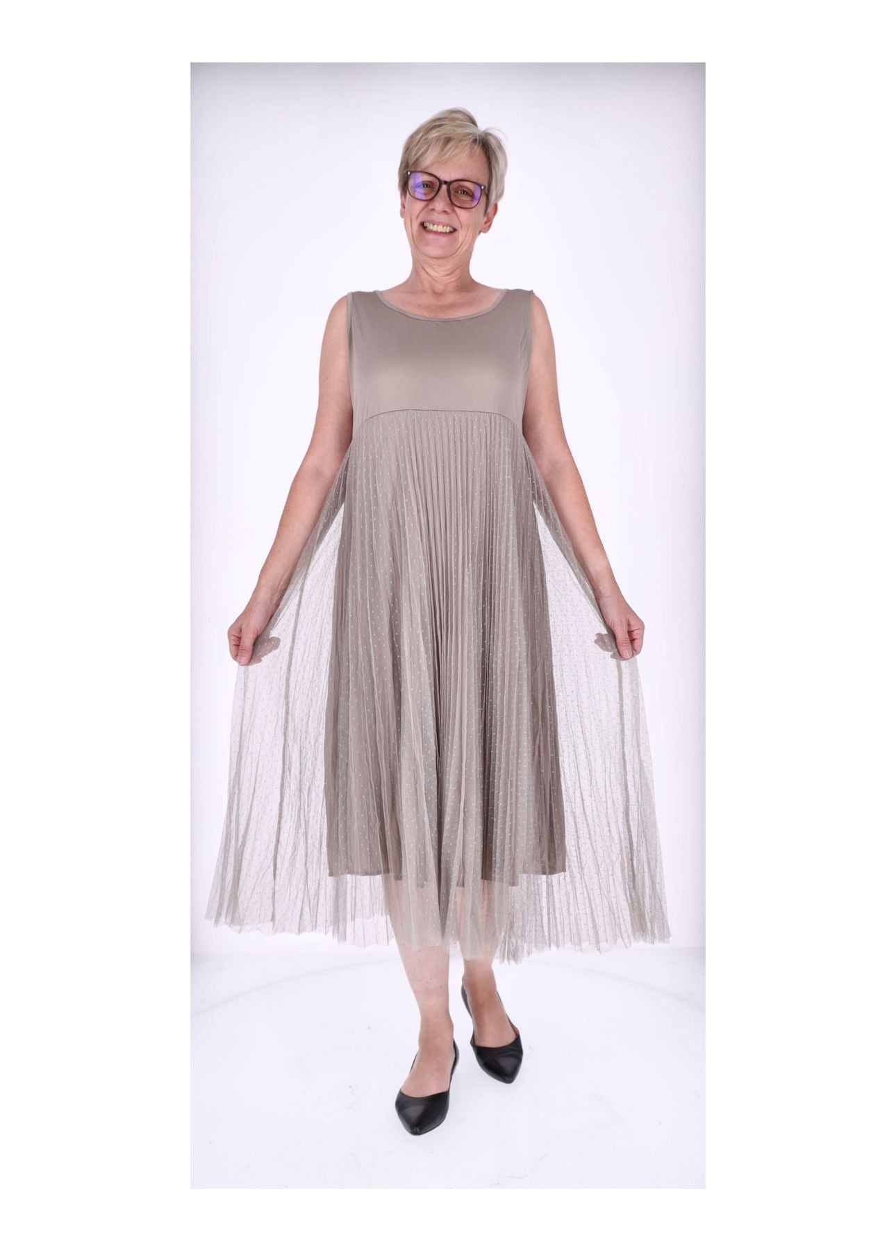 Kleid mit Rollkragen Pullover