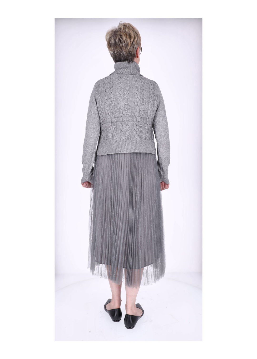 Kleid mit Rollkragen Pullover