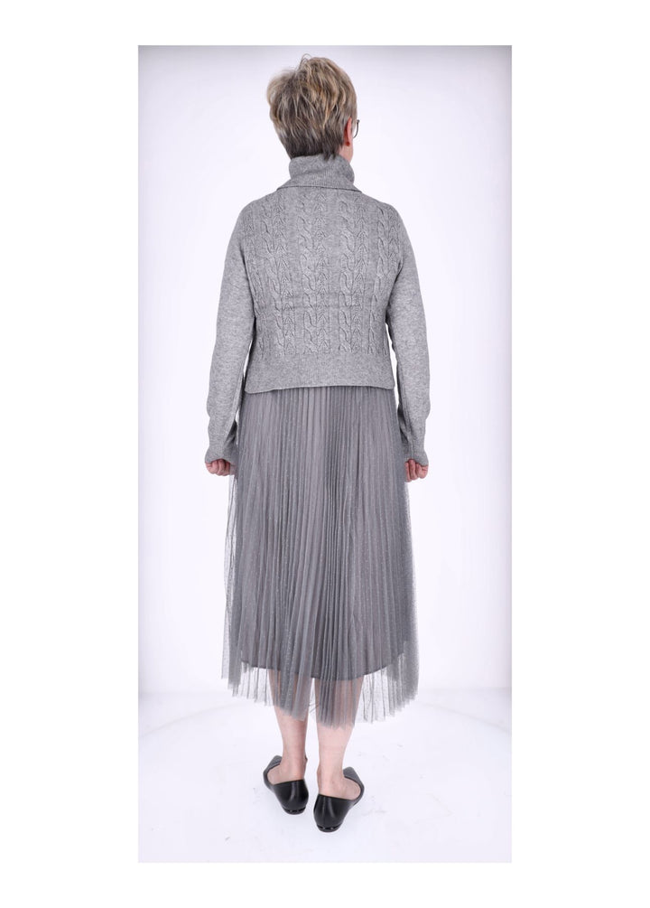 Kleid mit Rollkragen Pullover