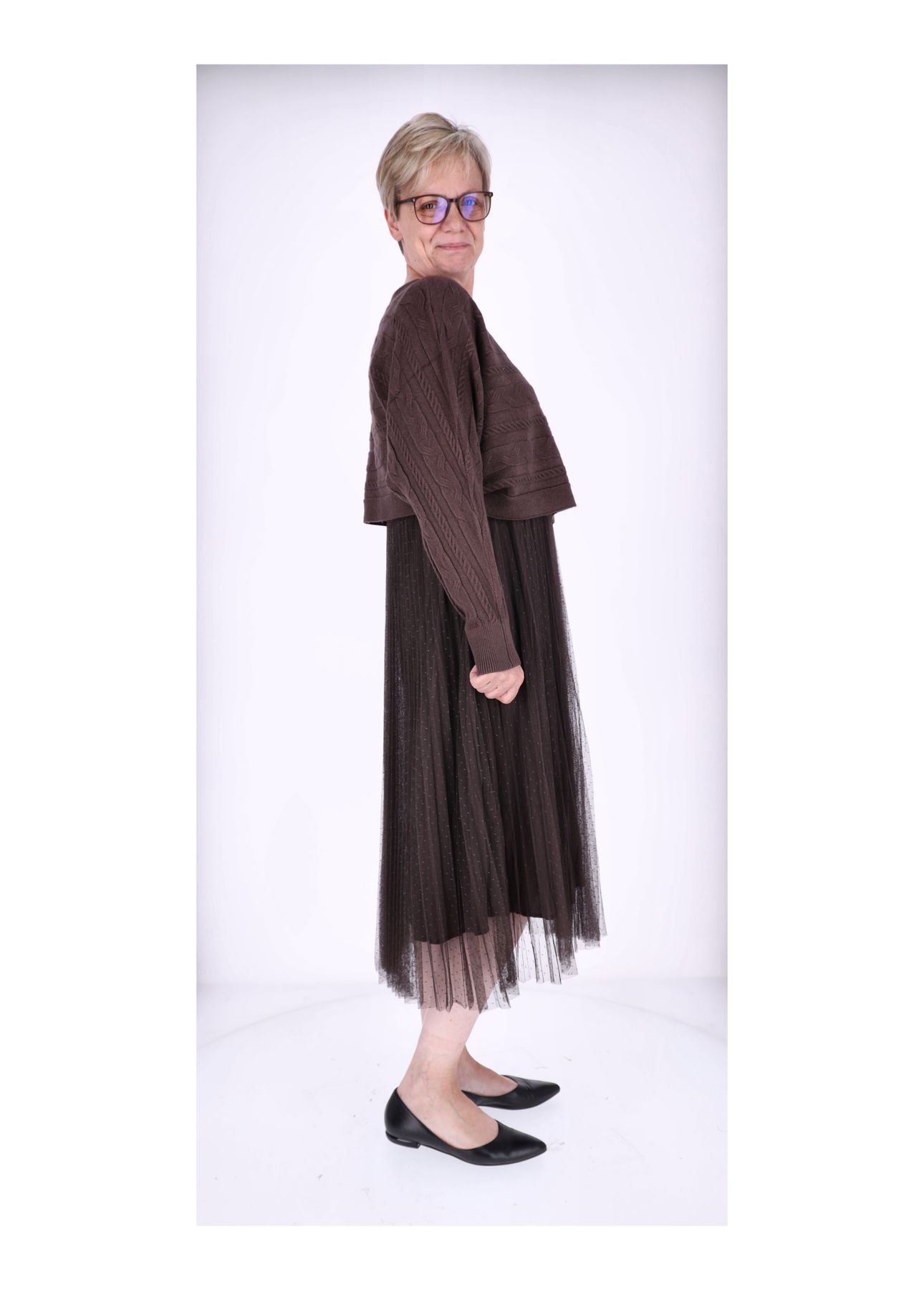 Kleid mit Strickpullover